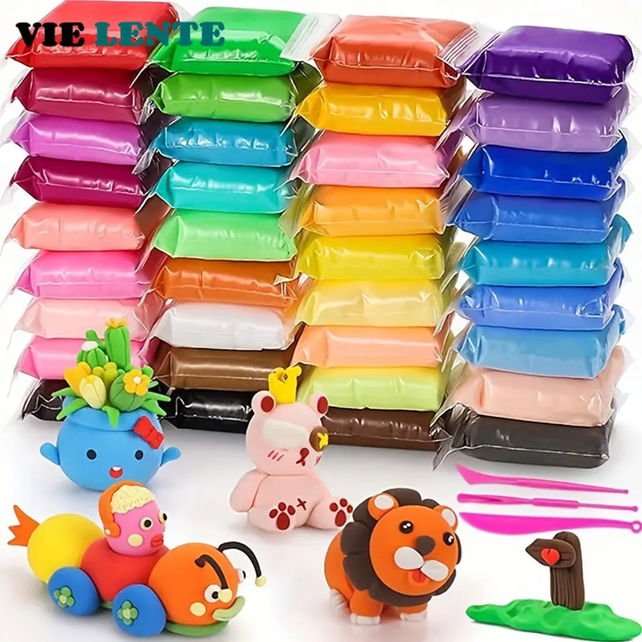 Air Dry Clay Air Dried Clay Set 36 Color Clay Air-dried Clay Set Ultra Light Plastic with Carving Tools DIY Crafts Gifts for Friends