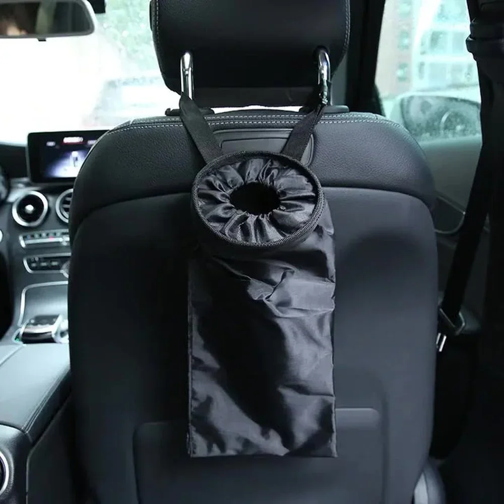Car Dustbin Garbage Bag Dust Seat Back Storage Rubbish Bin Box Sundries Holder Organizer Pocket Bags Trash Can car storage bag car trash can car trash bag car armrest storage box car seat accessory Car Accessories