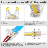 2pin 8mm COB LED Strip to Strip LED Connectors Strip to Wire Connection Solderless Extension for 8mm COB LED Strip Lights - Image 4