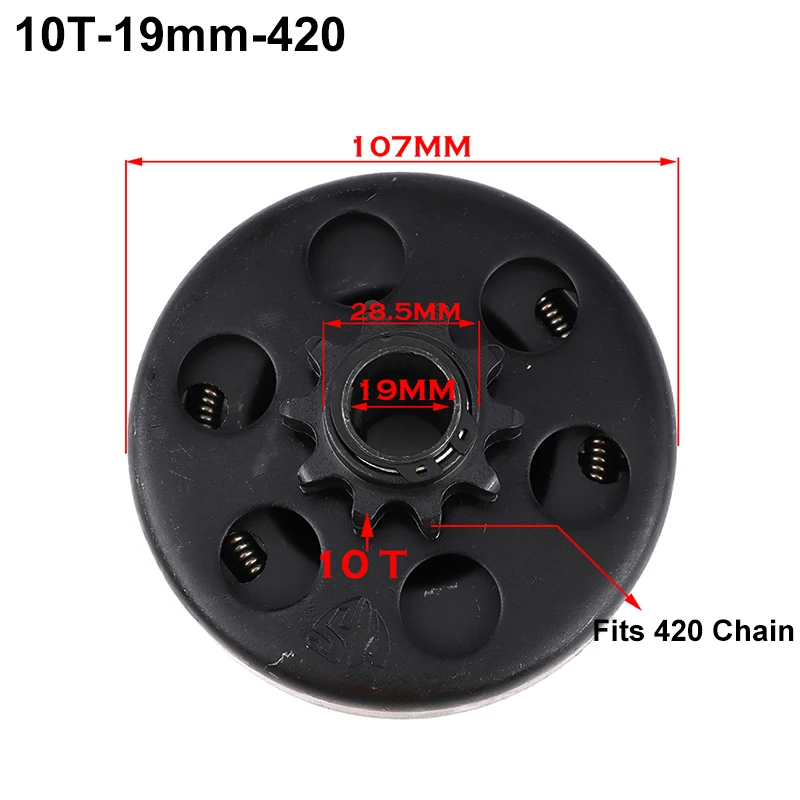 16/19/20/25,4 mm Zentrifugal-Automatikkupplung 10/11/12/13/14/18T 428/420/35 # Kette für Minibike Kart Kupplung Antriebsritzel Teile – Detail 4