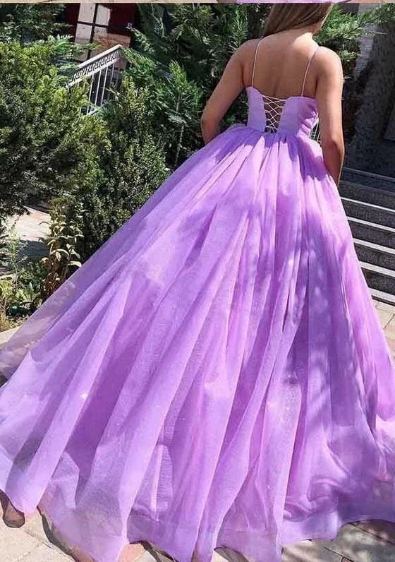 Ball Gown Quinceanera Dresses Spaghetti Straps Tulle vestidos de 15 a&ntilde;os Long robe de bal debutante Sweep Train