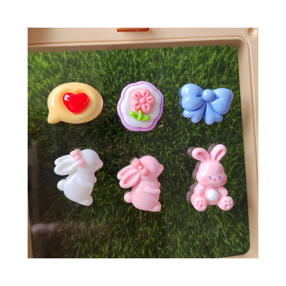 

Shiny Glossy Resin Bowknot Rabbit Series Flatback Cabochons For Hairpin Scrapbooking DIY Jewelry Craft Decoration Accessories