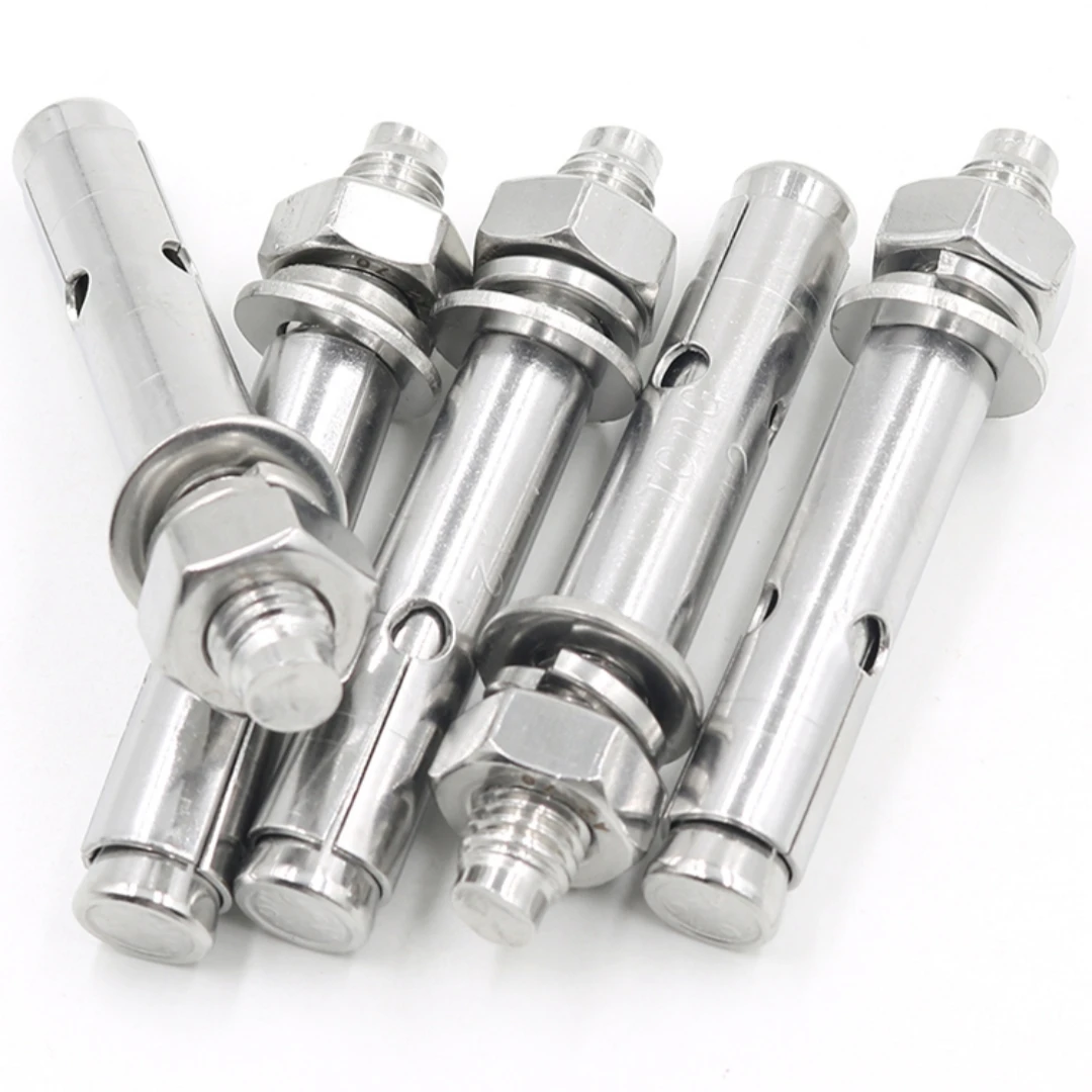 Description Picture 6 of item304 Stainless Steel Heavy Duty Expansion Bolt Anchor Sleeve Concrete Anchor Bolt Link Rod Wall Fastener Nail M6M8M10M12M14M16M20