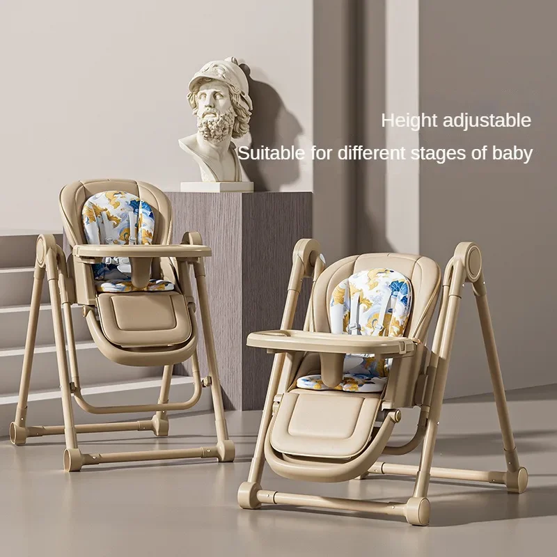 Multifunctional Baby Dining Chair Lying and Folding Baby Rocking Chair Children's Dining Table and Adjustable Height Baby Dining Chair
