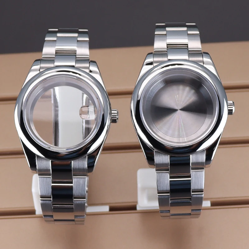 

36mm 40mm Case Bracelets High Quality Watch Sapphire Glass Parts For nh35 nh36 Miyota 8215 Movement 28.5mm Dial Stainless Steel