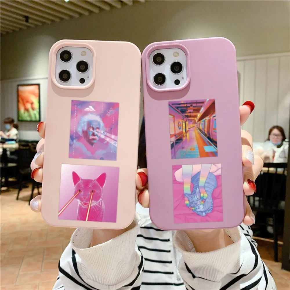 50개 빈티지 스타일 베이퍼웨이브 스티커 - 노트북, 휴대폰 케이스, 백팩 및 노트북용 장식 데칼