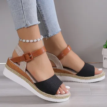 Sandals Shoes Women Fashion Wedge Women Shoe Beach Women's Sandals Plus Size Retro Female Sandalias Mujer Footwear