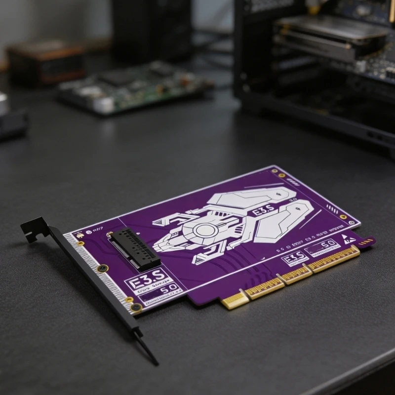 빠른 속도의 데이터 전송 데스크탑 스토리지 확장을 위한 내구성 EDSFF E3.S-PCIe5.0 변환 카드