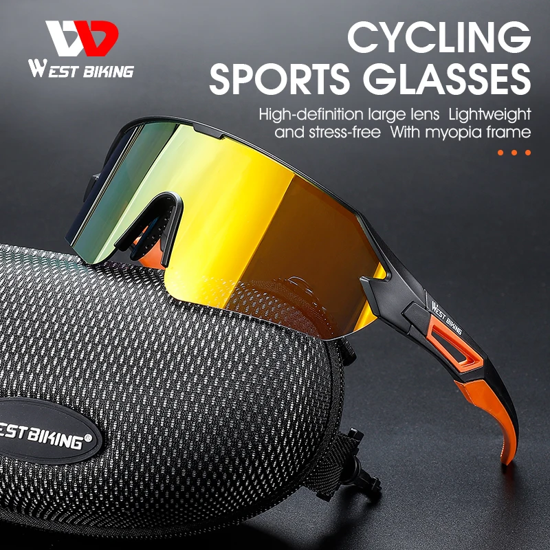 WEST BIKING Cycling Sunglasses UV400 Protection Sports Eyewear Men Women  MTB Road Bike Bicycle Glasses Hiking Riding Goggles