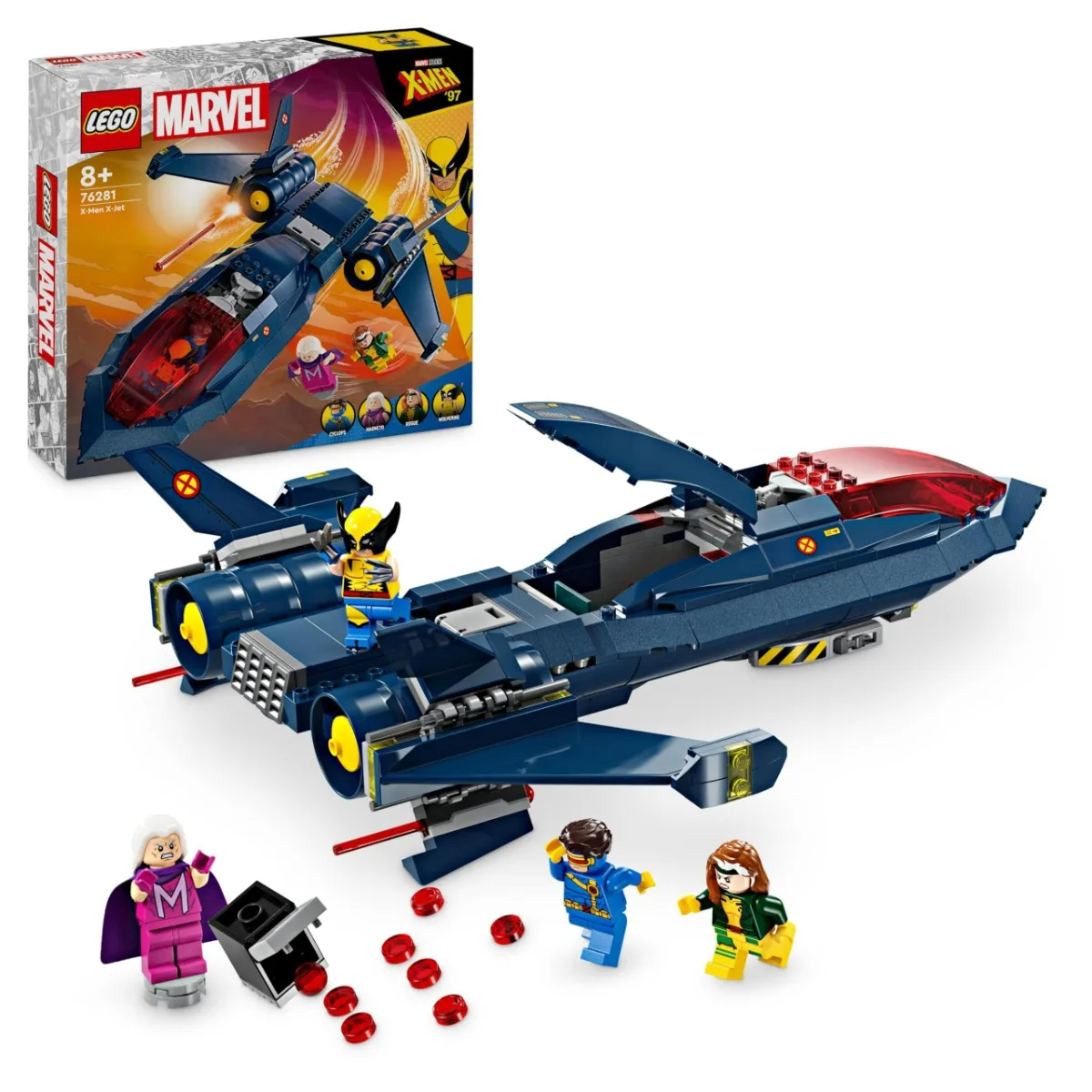 LEGO 76281 Marvel X-Jet X-Men Toy Plane Fighter Construction with