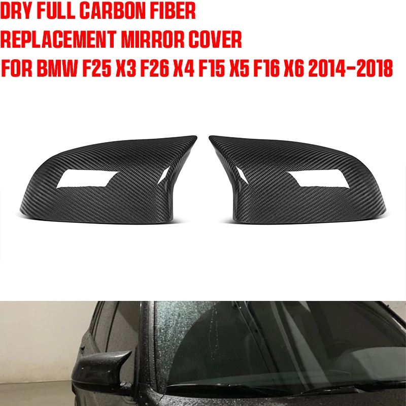 DryFullCarbonFiberCarSideMirrorCoverReplacementRearViewMirror