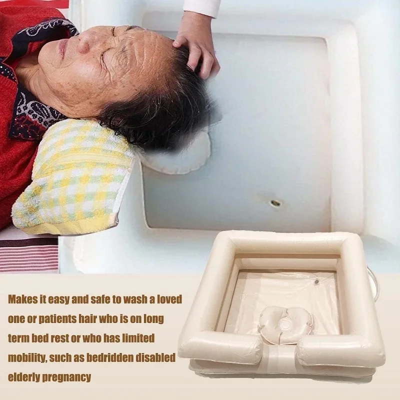 Hair Washing Basin for bedridden, wash Hair in Bed, Designed for Disabled, Bedridden and Handicapped Portable Washing(1set=5pcs)