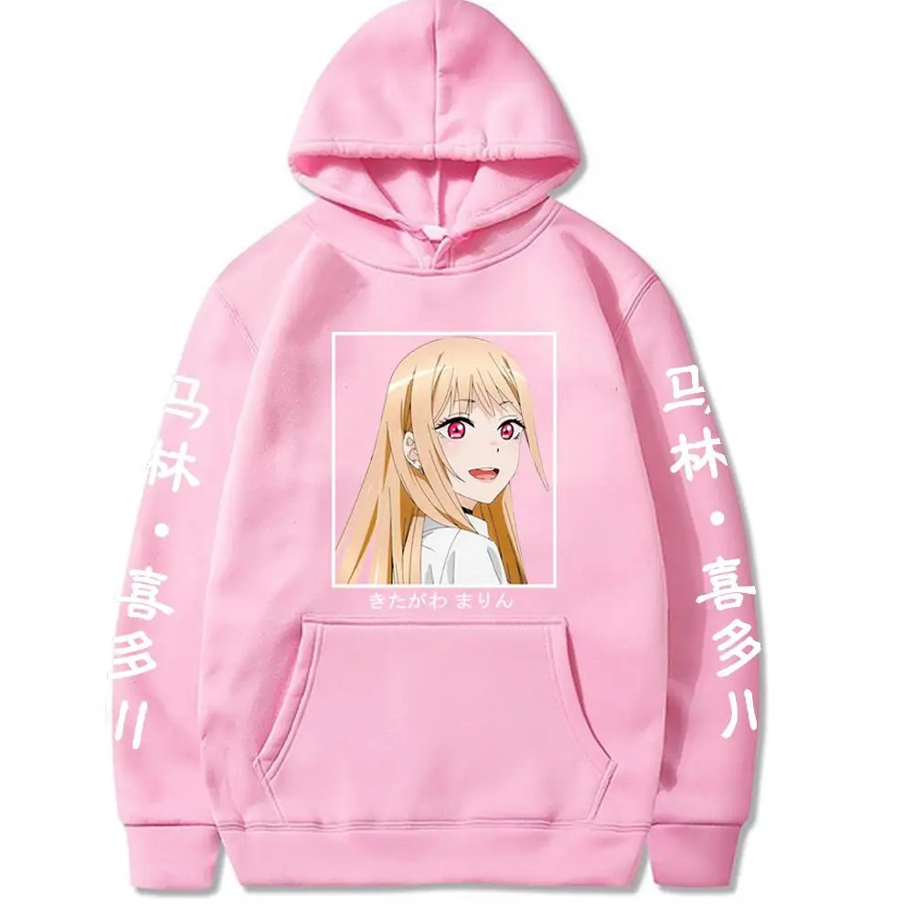 Women Autumn Winter Casual Sportswear Marin Kitagawa Anime Hoodie Ultra Long Sleeved Street Sports Fleece Jogging Sweatshirt 3