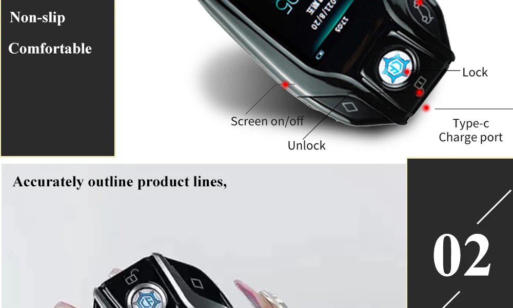 Keyforkess nuovo K600 PKE Comfort Access Keyless Entry chiave LCD remota intelligente modificata universale per Bmw Audi Kia VW Chevrolet Nissan - S4ebb98577ec44ec78abf81df22fd5b36Q