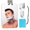 Anti Fog Mirror Acrylic Bathroom Tools Shower Shaving Fogless Mirror Washroom Travel Accessories with stainless steel razor brac 2