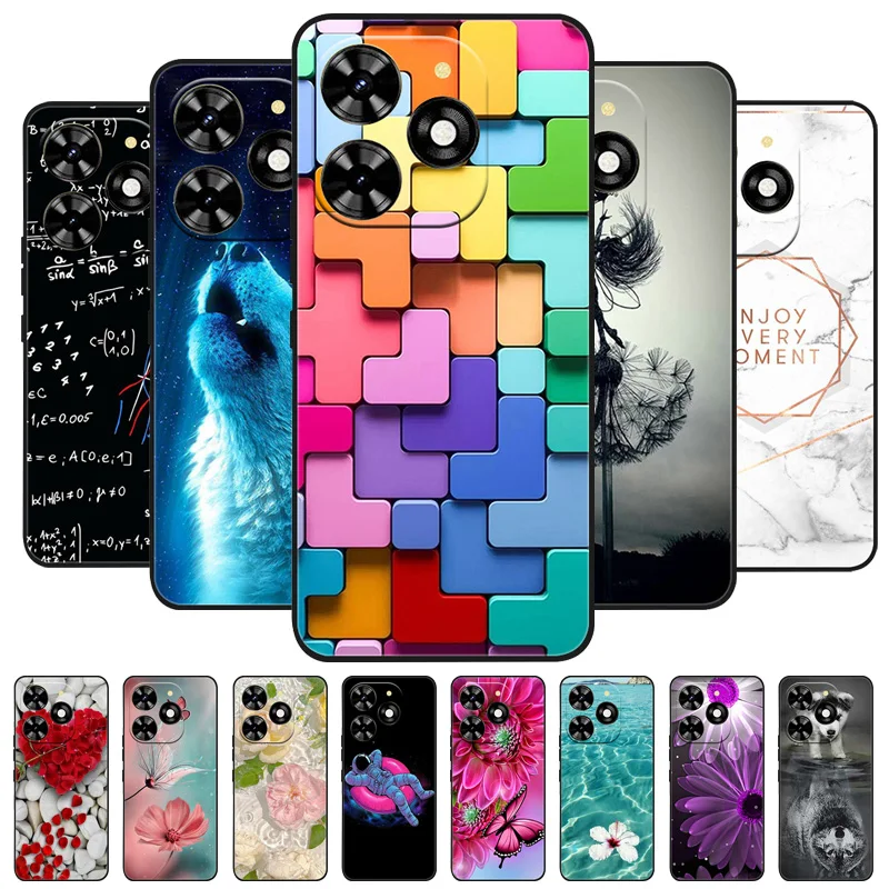 Для Tecno Pop 8 Чехол черный силиконовый бампер Для Tecno Pop 8 Чехол черный силиконовый бампер