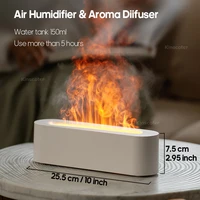 KINSCOTER Essential Oil Aroma Diffuser Flame Air Humidifier Ultrasonic Cool Mist Difusor with  RGB Realistic Fire Night Light 2