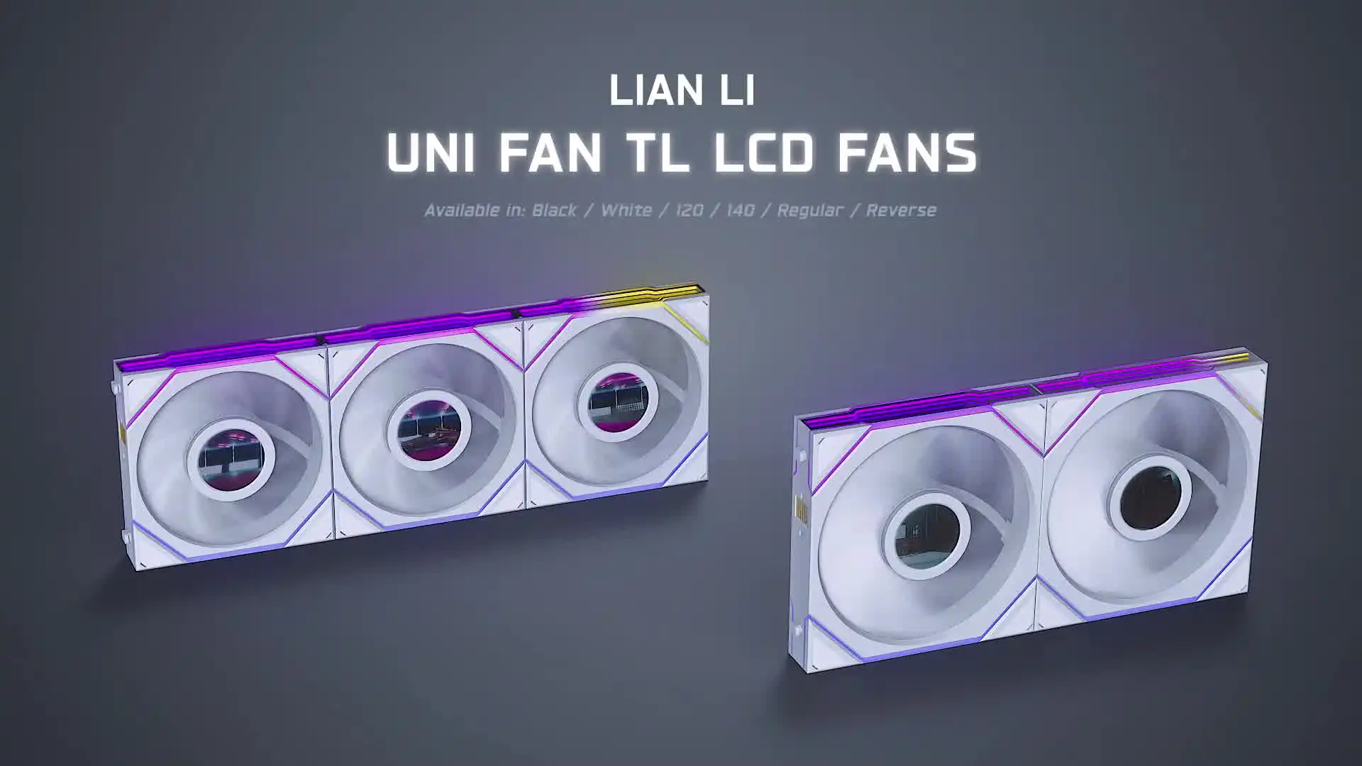 Lian Li UNI FAN TL LCD 120 ホワイト 2個セット Lian Li Uni Fan TL LCD 120 RGB, weiß, LED-Steuerung ab € 130