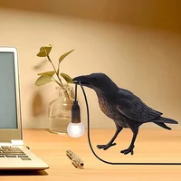 Resin Lucky Bird Crow Wall Lamp Table Lamp Night Light Bedroom Bedside Living Room Wall Lamp Home Decoration 1