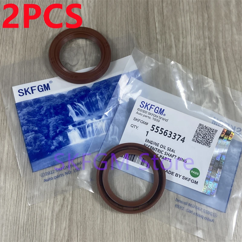 2PCS Engine Camshaft Oil Seal For Chevrolet Aveo Cruze 1.6 Captiva Lacetti 2008-2009 Opel Astra Zafira 55563374