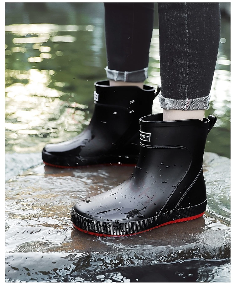 2024 New work shoes for Men Rain Boots Waterproof Shoes Flat Clogs Garden Shoes Kitchen Shoes kitchen chef boots zapatos size 49