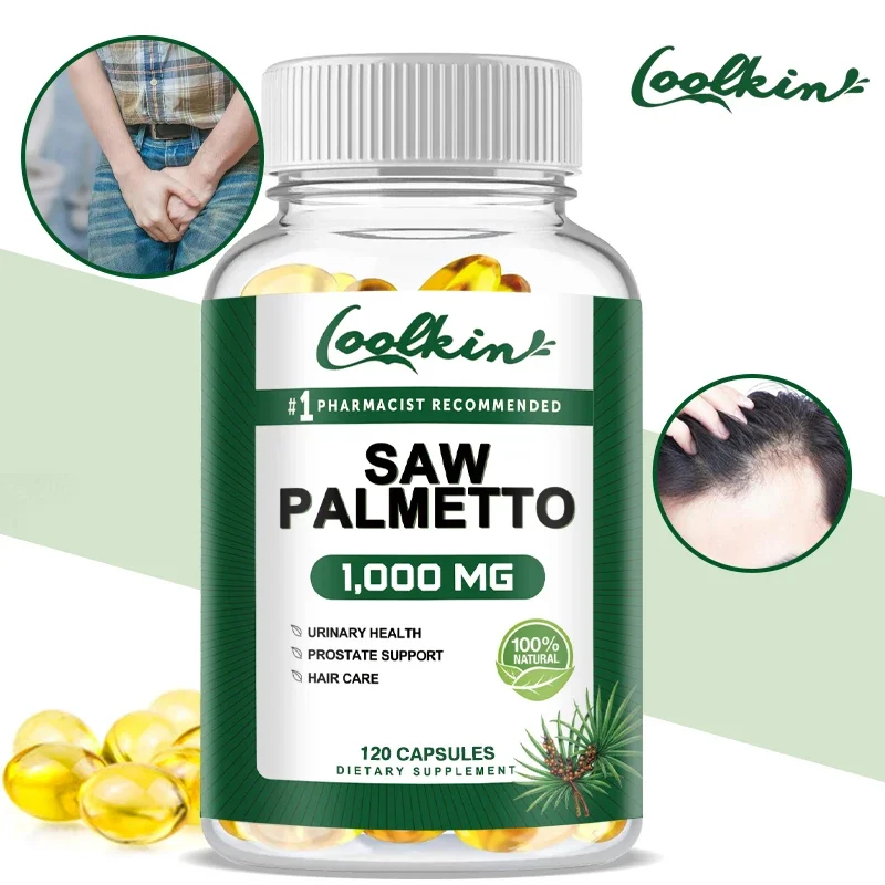 Premium Saw Palmetto Supplements Men's Health Contains Fatty Acids and Essential Nutrients from Saw Palmetto Berries