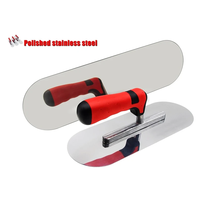 Stainless Steel Pool Trowel Drywall Plastering Masonry Construction Kit Flat Finishing Trowel (14" X 4" & 11"X4" & 10"X3")