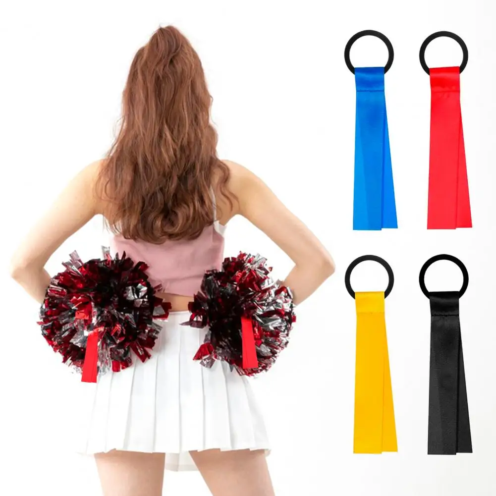 48 Pcs Cheerleader Pom Poms Name Tags Cheerleading Ribbon Labels Cheer Pom Tags for Backpack Keychains Travel Suitcases