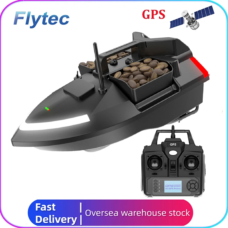 Bateau D'appâts Télécommandé 500 M - Intelligent Sans Fil - Pour Pêche - 2 Réservoirs Indépendants - LED - 10