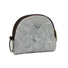 

HAPPIEST Women's Floral KeyChain Wallet Kawaii Coin Purse Linen Money Bag Ladies Small Card Organizer Key Pouch for Kids Girls