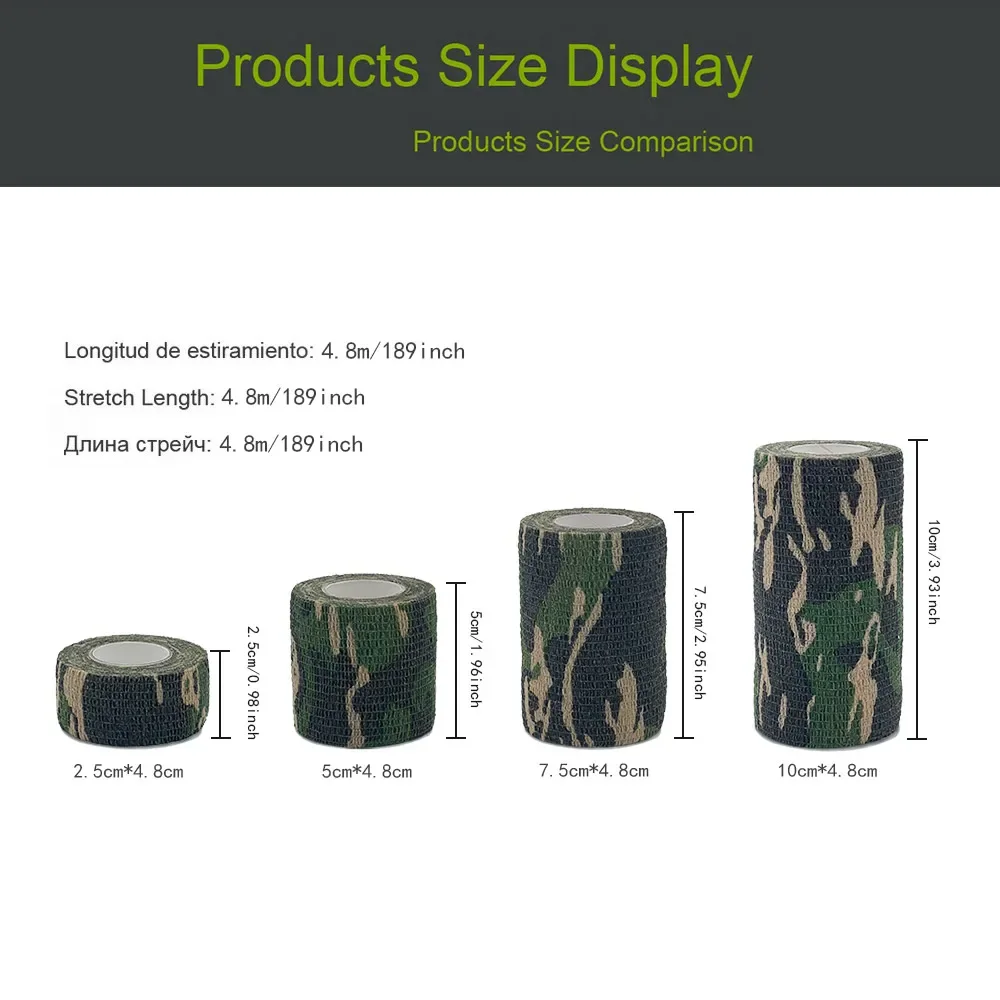 1/6 stücke Einweg Bandage Hansaplast Camouflage Elastische Wrap Band Selbstklebende Sport Beschützer Knöchel Knie Finger Arm Bandage – Detail 2