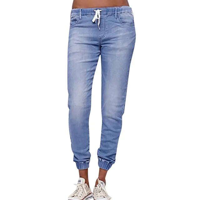 Casual Jogger Pants 2023 Elastic Sexy Skinny Pencil Jeans For Women Leggings Jeans High Waist Women s Denim Drawstring Pants