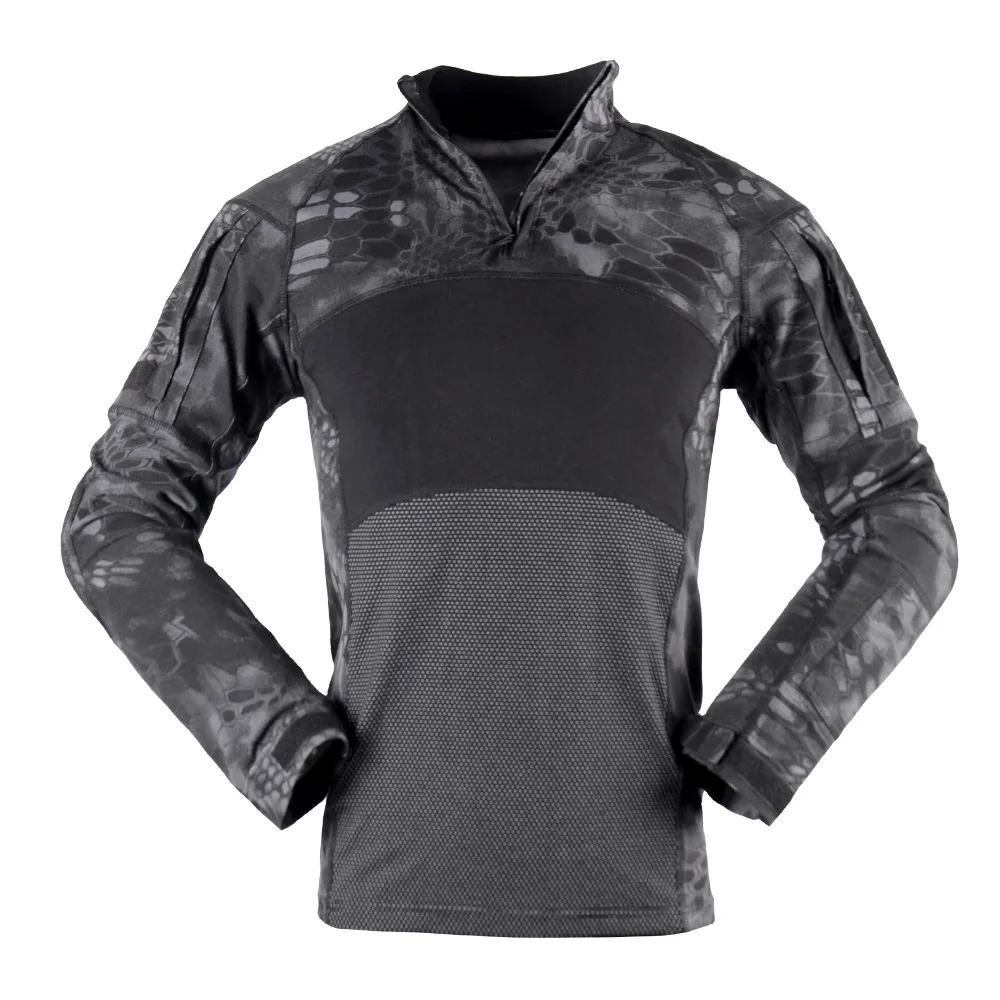 Tactical Cotton Shirt - Multicam Camo Military Combat Tee | Lightweight Moisture Wicking