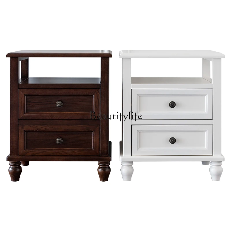 

Bedside Table Solid Wood American Water-Based Paint Small Locker So Easy So Beauty Ash Wood