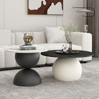 Tables basses en verre nordique moderne Simple originalité Salon Tables basses Style crème Salon meubles de maison Couchtisch FYCT 2