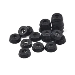 Set of 20 Black Rubber Furniture Leg Pads with Gasket - Floor Protectors - 20pcs