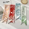 26 Letters Tarot Constellation Bag Scarf Twill Silk Scarves Women New Neckerchief Hair Headbands 3
