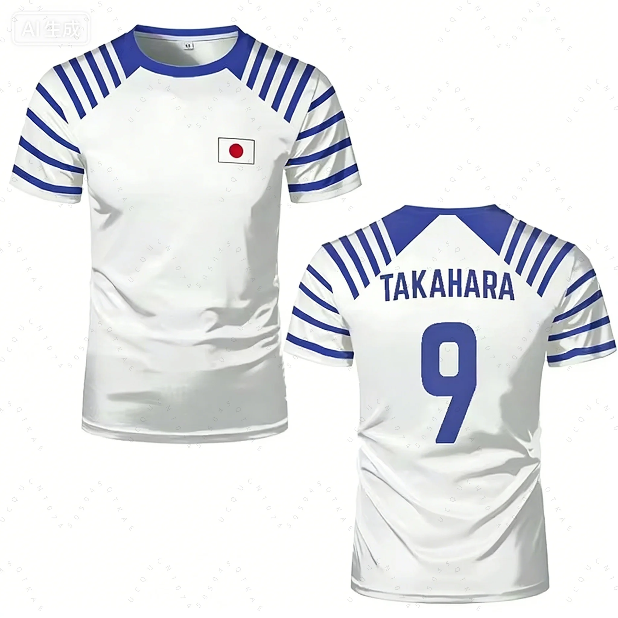 2026 New Captain Tsubasa Anime Men Women T-Shirt Japanese Flag Print Summer Short Sleeve Casual Tee Sport Kids Cycling T-Shirt 3