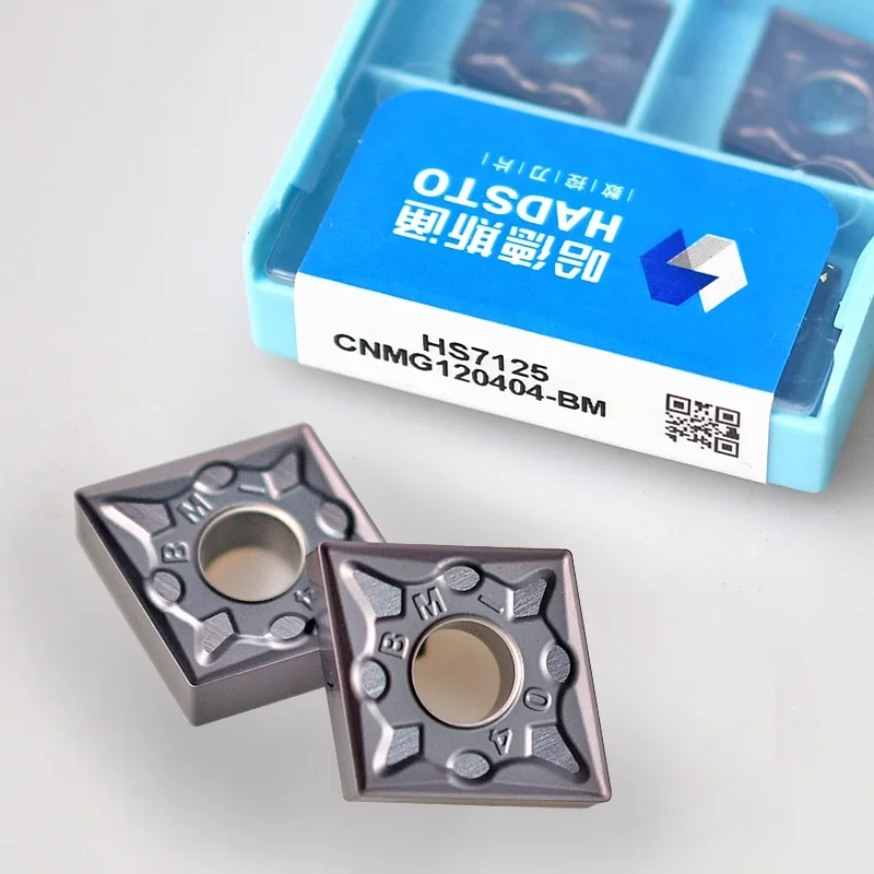 

HADSTO CNMG120404-BM HS7125/CNMG120408-BM HS7125/CNMG120412-BM HS7125 CNMG431 CNMG432 CNMG433 CNC carbide inserts 10pcs/box