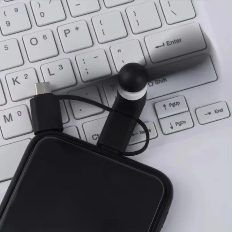 3 IN 1 Mini Fan USB Mobile Phone Cooler For iPhone Samsung Xiaomi Micro/Type-C/IOS Universal