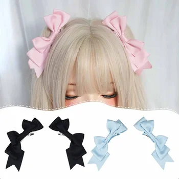 Fermaglio per capelli con fiocco fatto a mano Kawaii Anime Lolita Tornante Copricapo cosplay Accessorio per capelli uniforme JK Regali di Natale 1