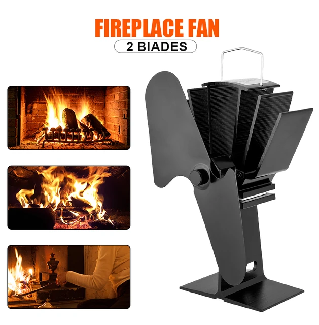 2 Blade Hot Blast Stove Fan Home Silent Hot Blast Stove Fan Ultra Wood Stove  Fan Fireplace Fan Home Efficient Heat Distribution - Fireplace Parts -  AliExpress