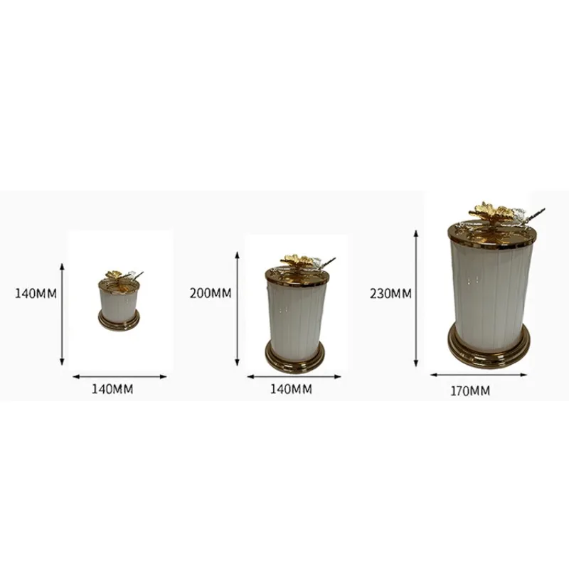 Creative Metal Butterfly Storage Jar Jewelry Cotton Swab Box Home Scented Candle Jar Nut Candy Box Crafts Home Decoration Modern 6
