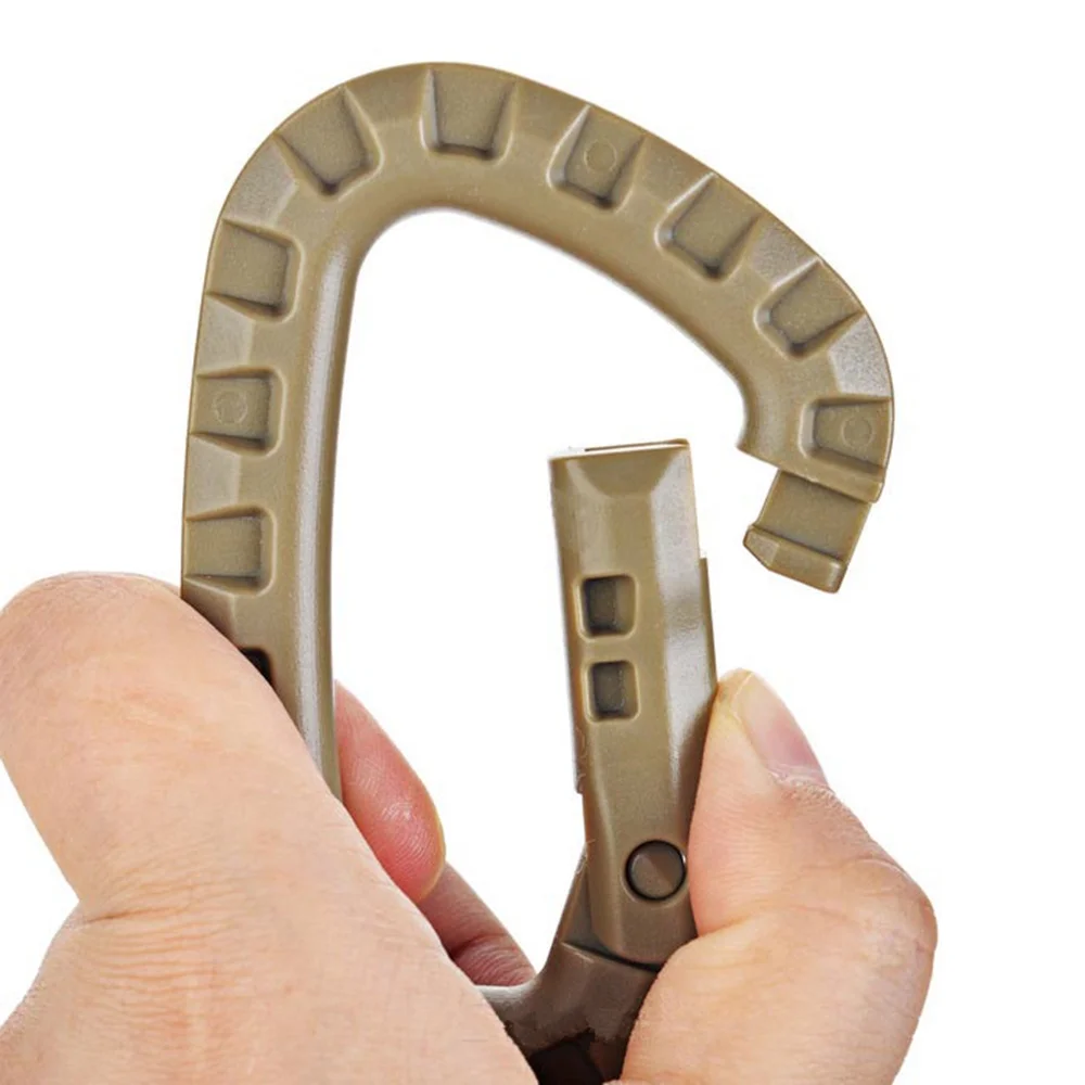 Outdoor EDC Gear Muti Tool Tac Link Keychain Snap Hook D-Ring Buckle Carabiner Clasp Clip Hiking Accessories Camping Equipment carabiner clips multi function tool