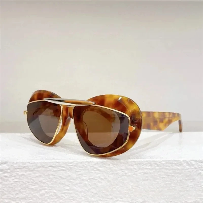 

40120 Toad Women Sunglasses Fashion Oval Personalized Internet Celebrity Designer Brand UV400 Outdoor Men Protective SUN GLASSES