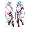 Character Jinx Pillow Cover Dakimakura Otaku Hugging Body Cosplay Pillow Case Double-sided Printed Cushion Cover 1