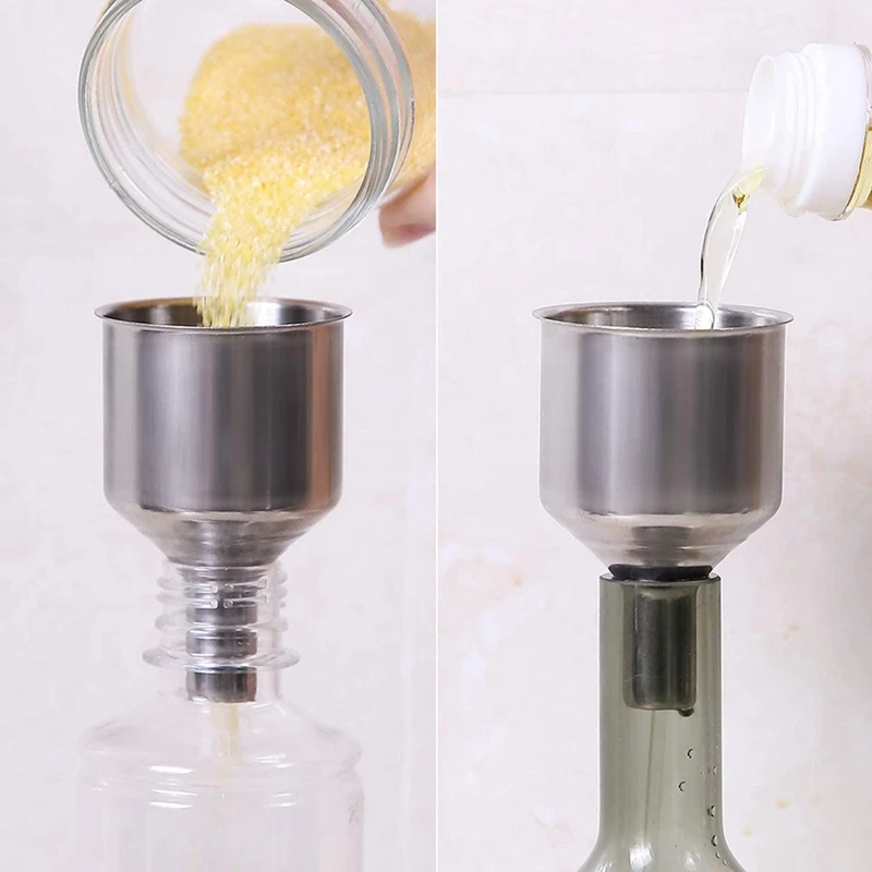 Funnel Stainless Steel Set, Kitchen Jam Funnel, Filling Funnel Preserving with Preserving Jars Lifters and Filter