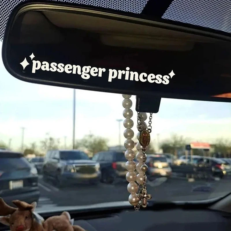 1pc Passagier Prinzessin Auto Aufkleber lustige kreative Aufkleber für Auto Rückspiegel Auto Innen zubehör Kunst Aufkleber Aufkleber