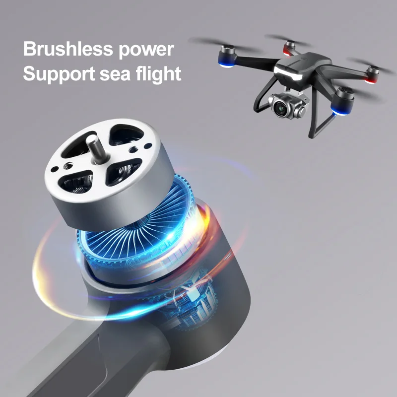 Drone with Camera 6k, GPS Quadcopter for Adults or Kids, 2 Batteries About  56 Mins Flight Time, Brushless Motors, 5GHz FPV Transmission, Auto Return