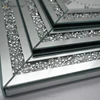 Mirrored Clock WXMC-078 Crushed Diamond Silver Wall Decor Elegant square Clock 4